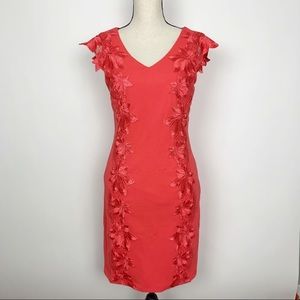 Vince Camuto Mesh Floral Dress